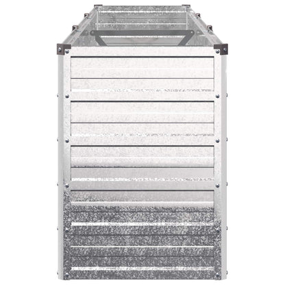 Raised Garden Bed Silver 240 x 40 x 55 cm galvanized