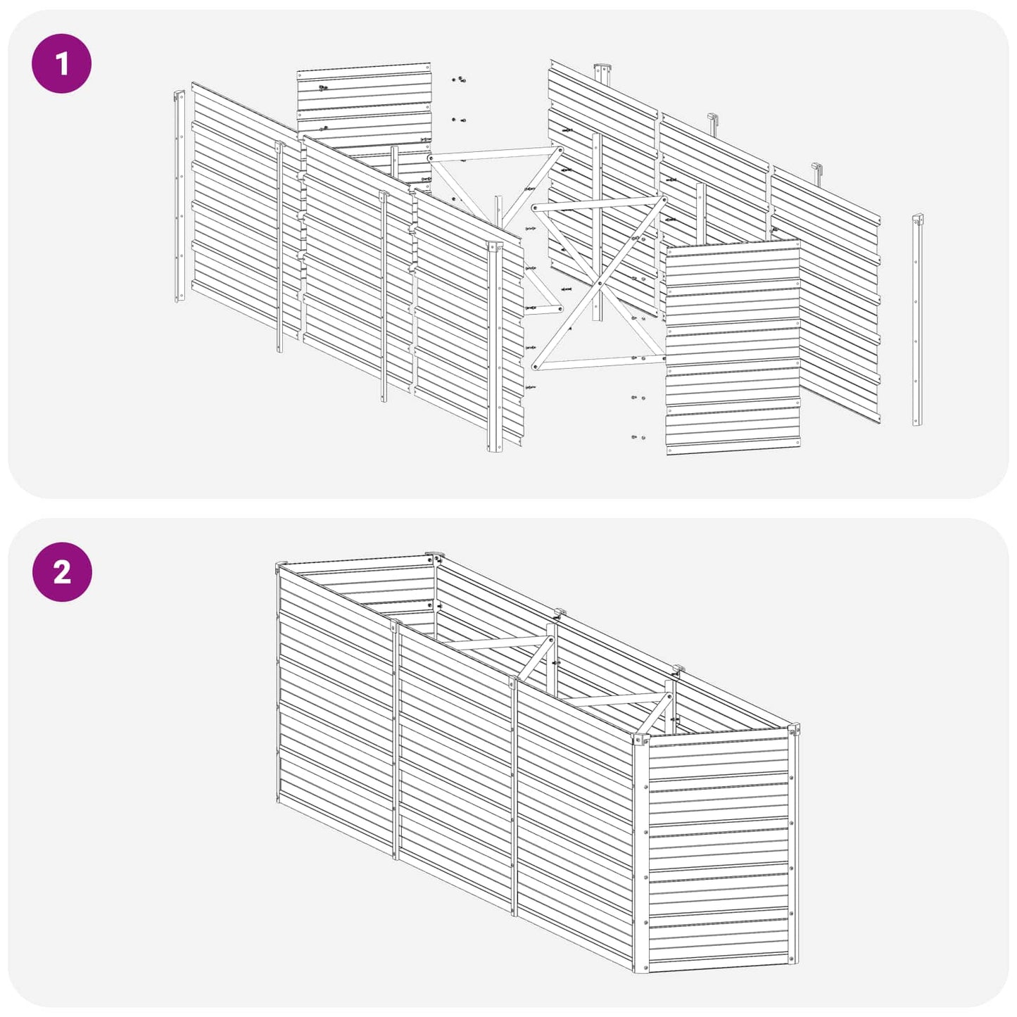 Raised Garden Bed Rusty 240 x 40 x 55 cm corton
