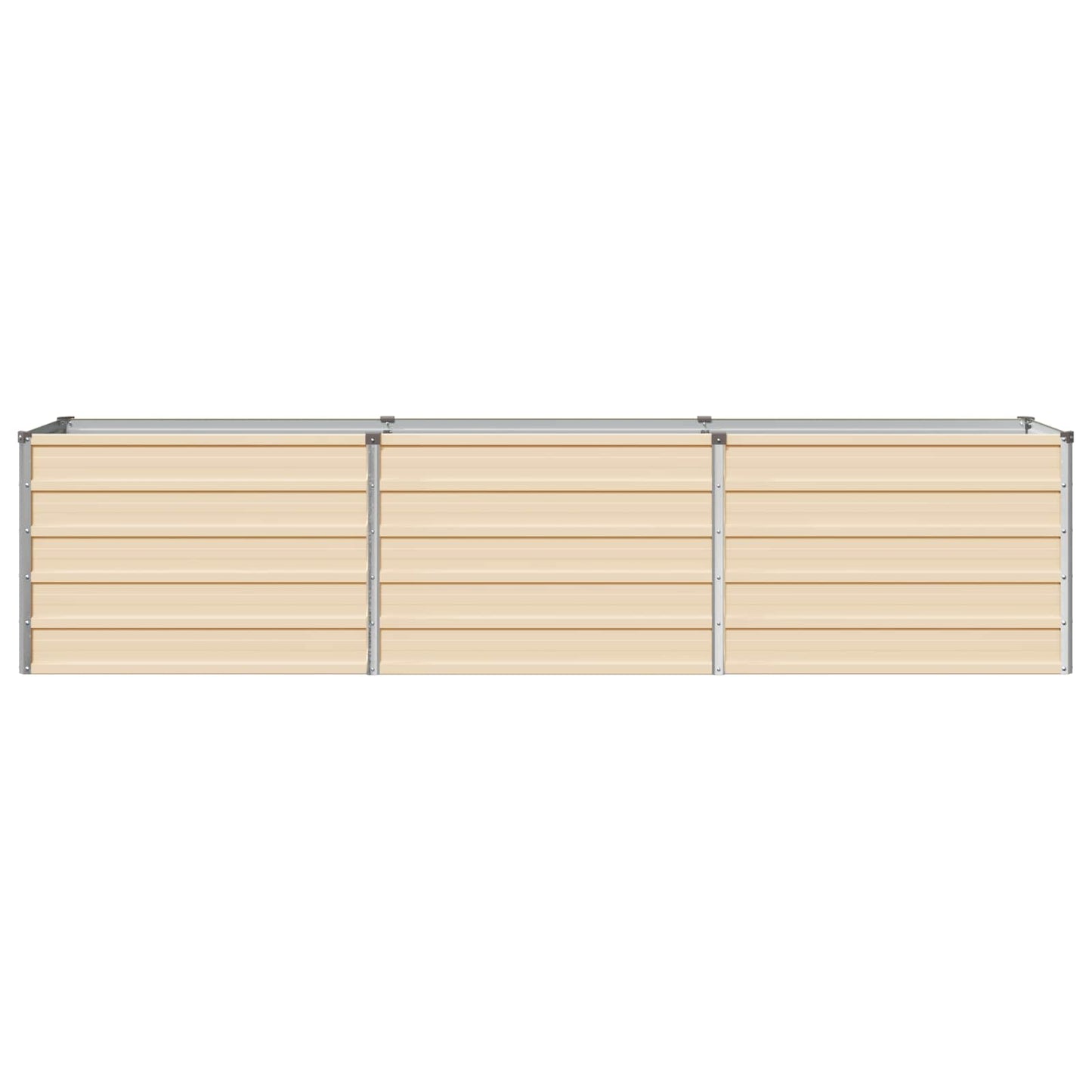 Raised Garden Bed Ivory 240 x 40 x 55 cm cold-rolled steel