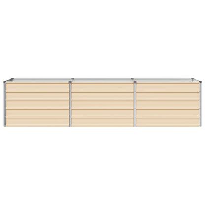 Raised Garden Bed Ivory 240 x 40 x 55 cm cold-rolled steel