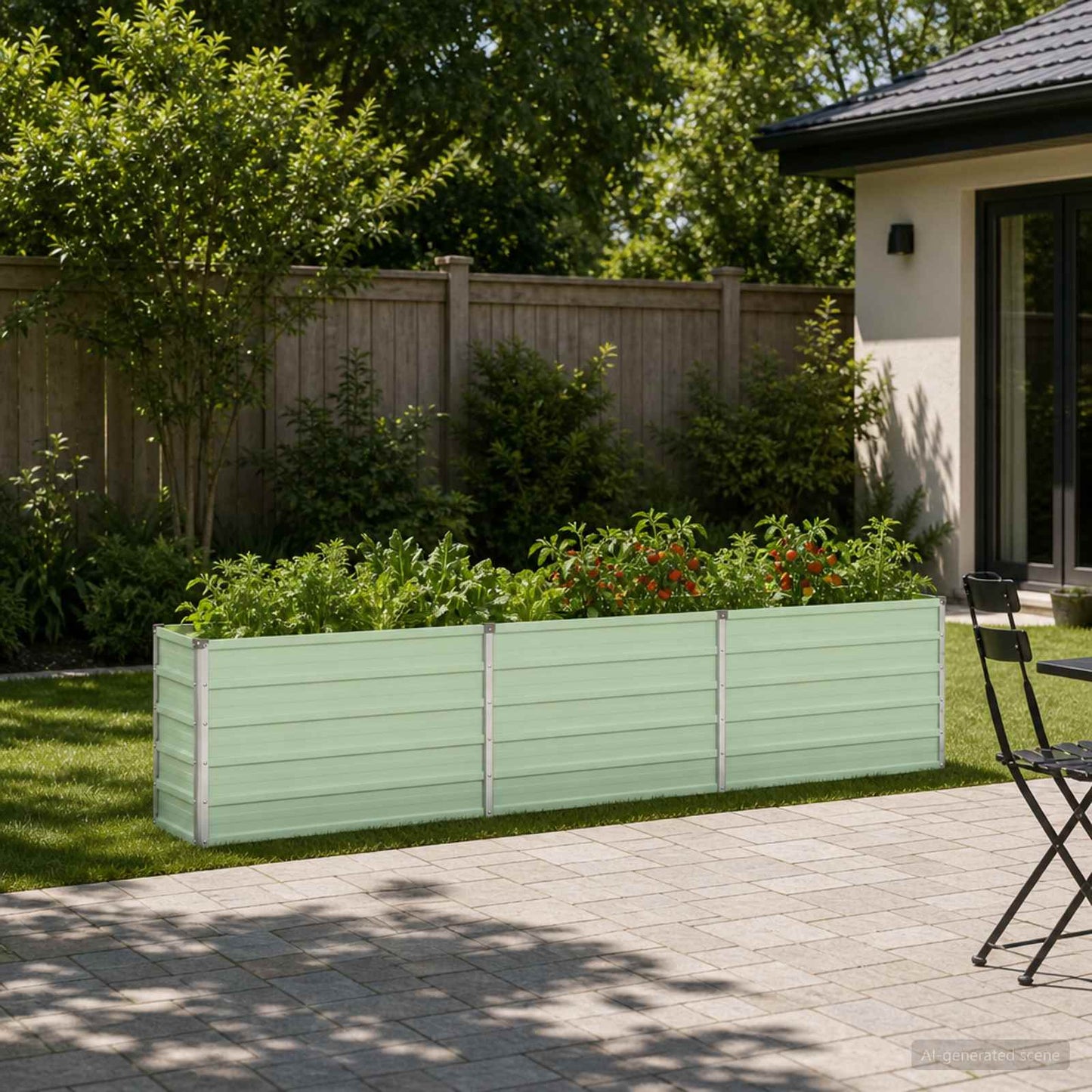 Raised Garden Bed Pastel Green 240 x 40 x 55 cm