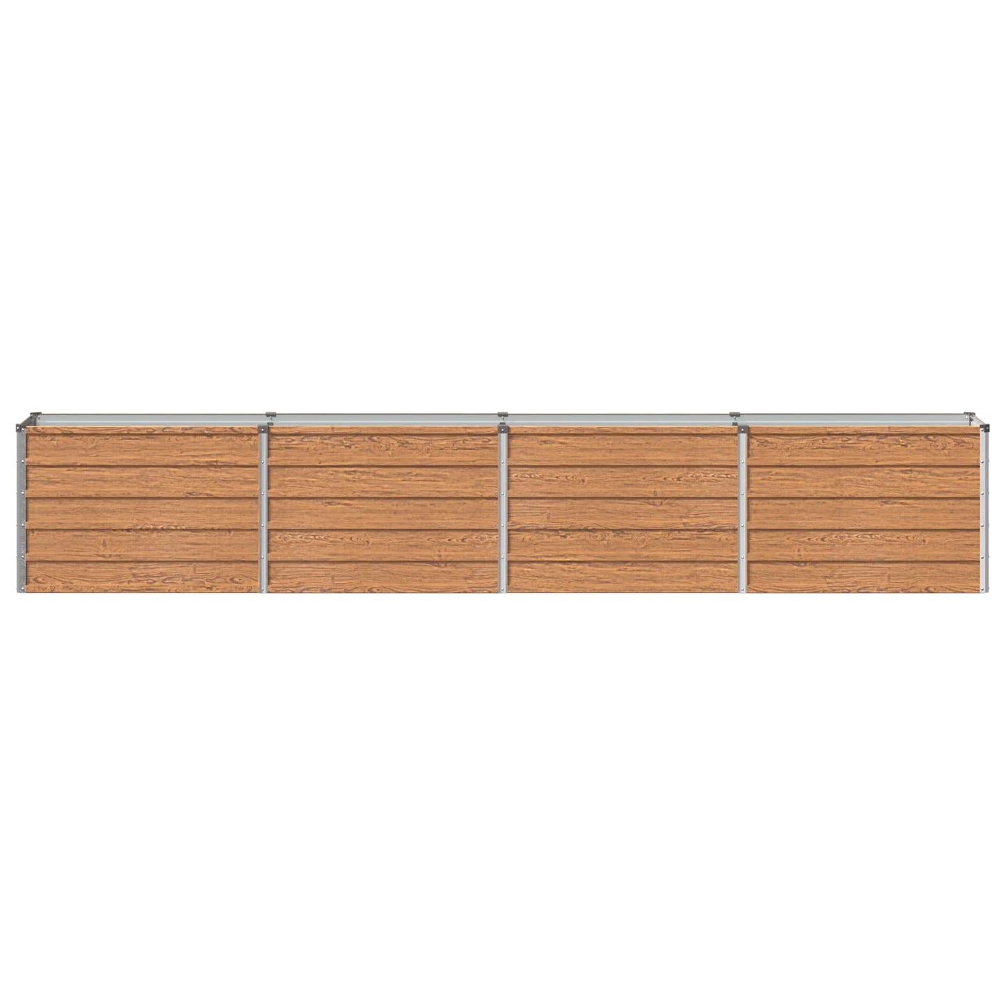 Raised Garden Bed Wood Brown 320 x 40 x 55 cm cold-rolled steel
