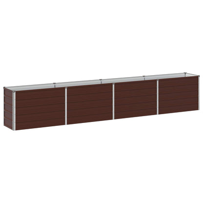 Raised Garden Bed Brown 320 x 40 x 55 cm cold-rolled steel