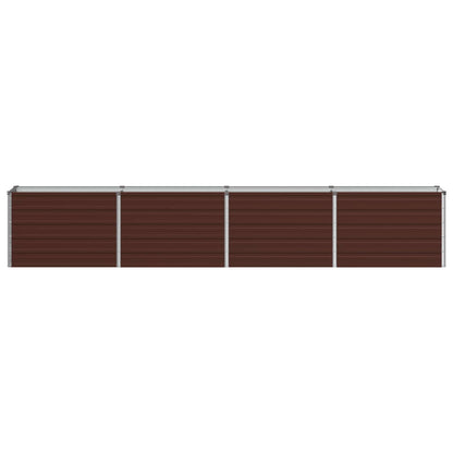 Raised Garden Bed Brown 320 x 40 x 55 cm cold-rolled steel