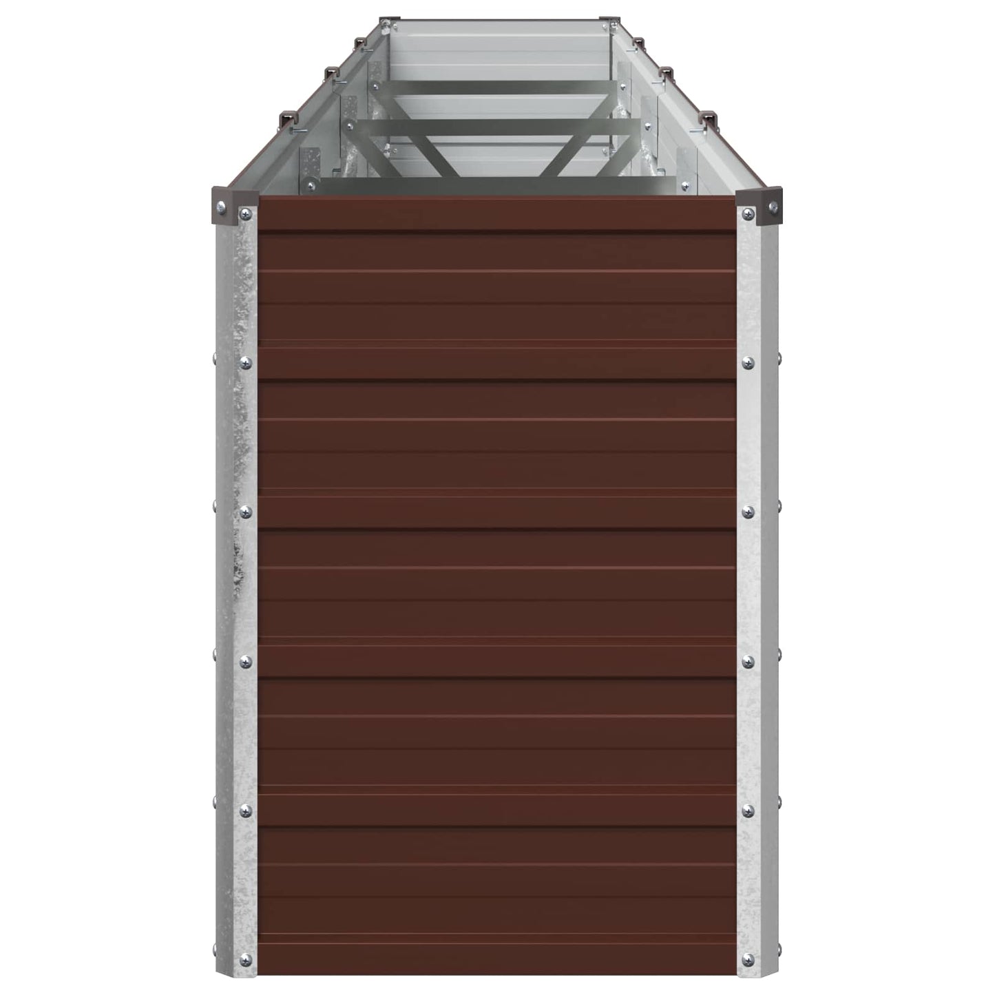 Raised Garden Bed Brown 320 x 40 x 55 cm cold-rolled steel