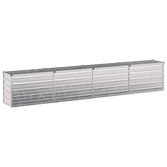 Raised Garden Bed Silver 320 x 40 x 55 cm galvanized