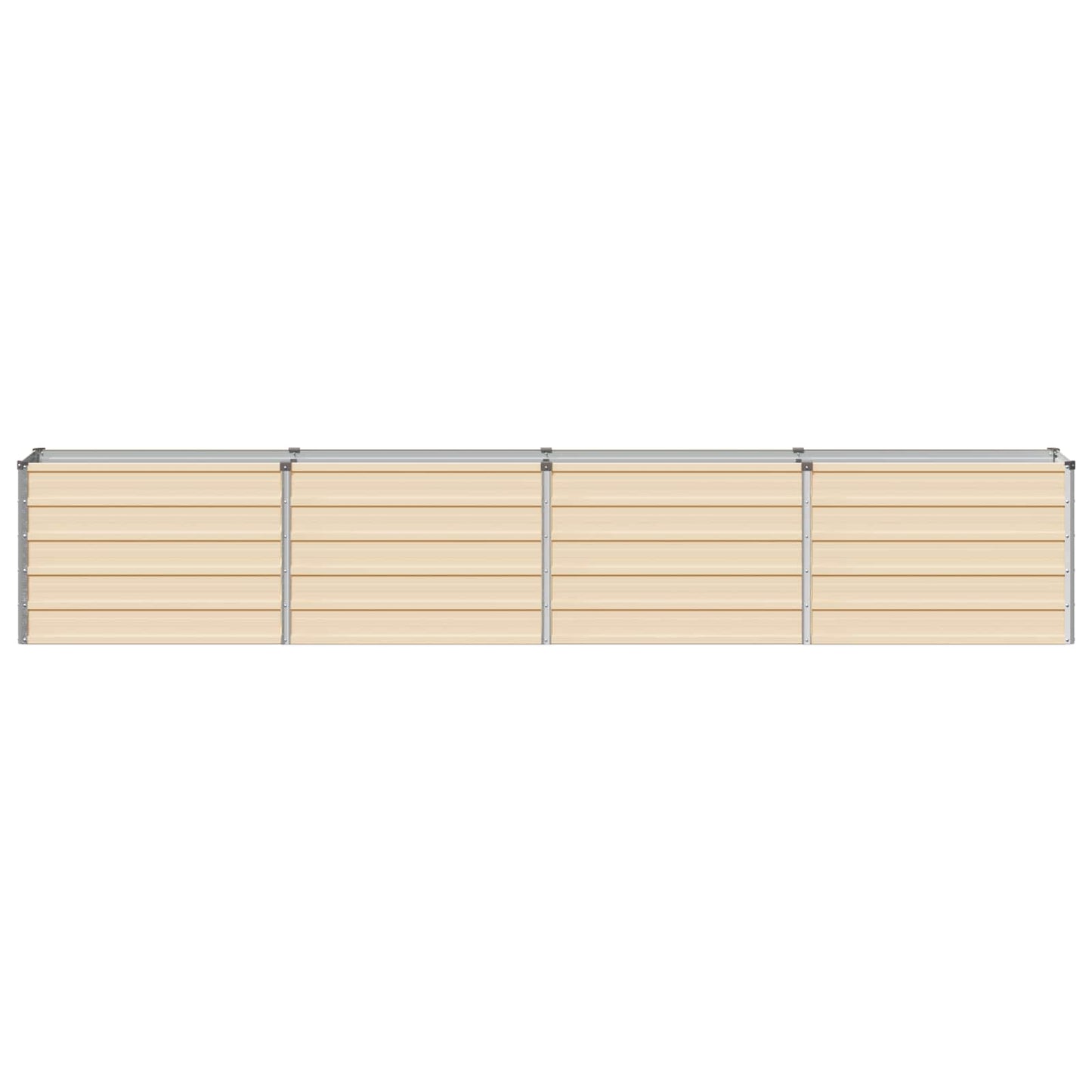 Raised Garden Bed Ivory 320 x 40 x 55 cm cold-rolled steel