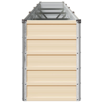 Raised Garden Bed Ivory 320 x 40 x 55 cm cold-rolled steel