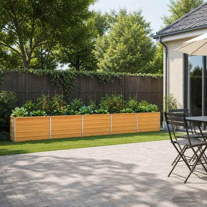 Raised Garden Bed Natural 400 x 40 x 55 cm cold-rolled steel