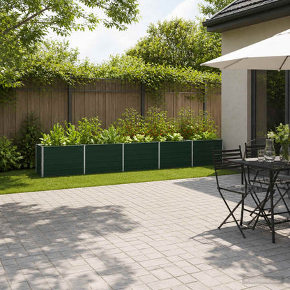 Raised Garden Bed Green 400 x 40 x 55 cm Galvanized steel
