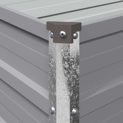 Raised Garden Bed Grey 400 x 40 x 55 cm cold-rolled steel
