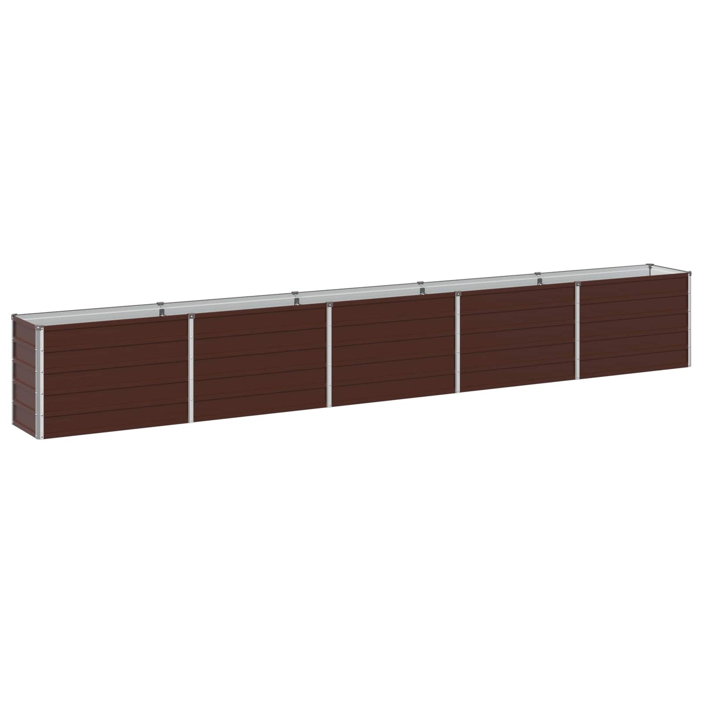 Raised Garden Bed Brown 400 x 40 x 55 cm cold-rolled steel