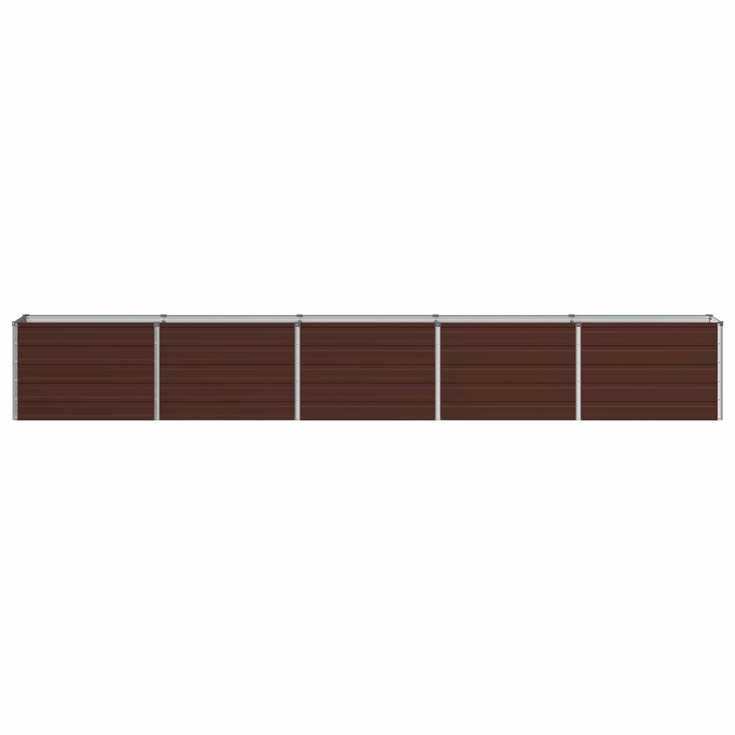 Raised Garden Bed Brown 400 x 40 x 55 cm cold-rolled steel