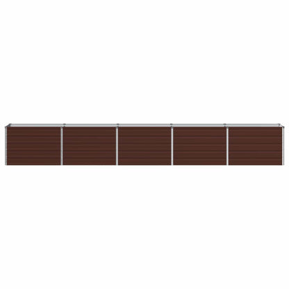 Raised Garden Bed Brown 400 x 40 x 55 cm cold-rolled steel
