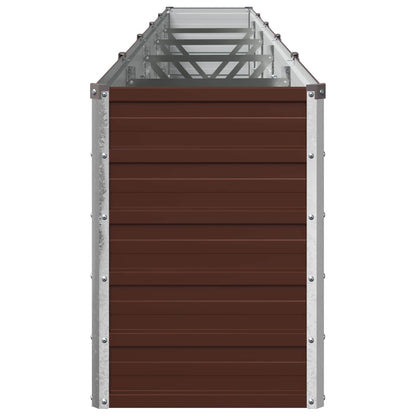 Raised Garden Bed Brown 400 x 40 x 55 cm cold-rolled steel