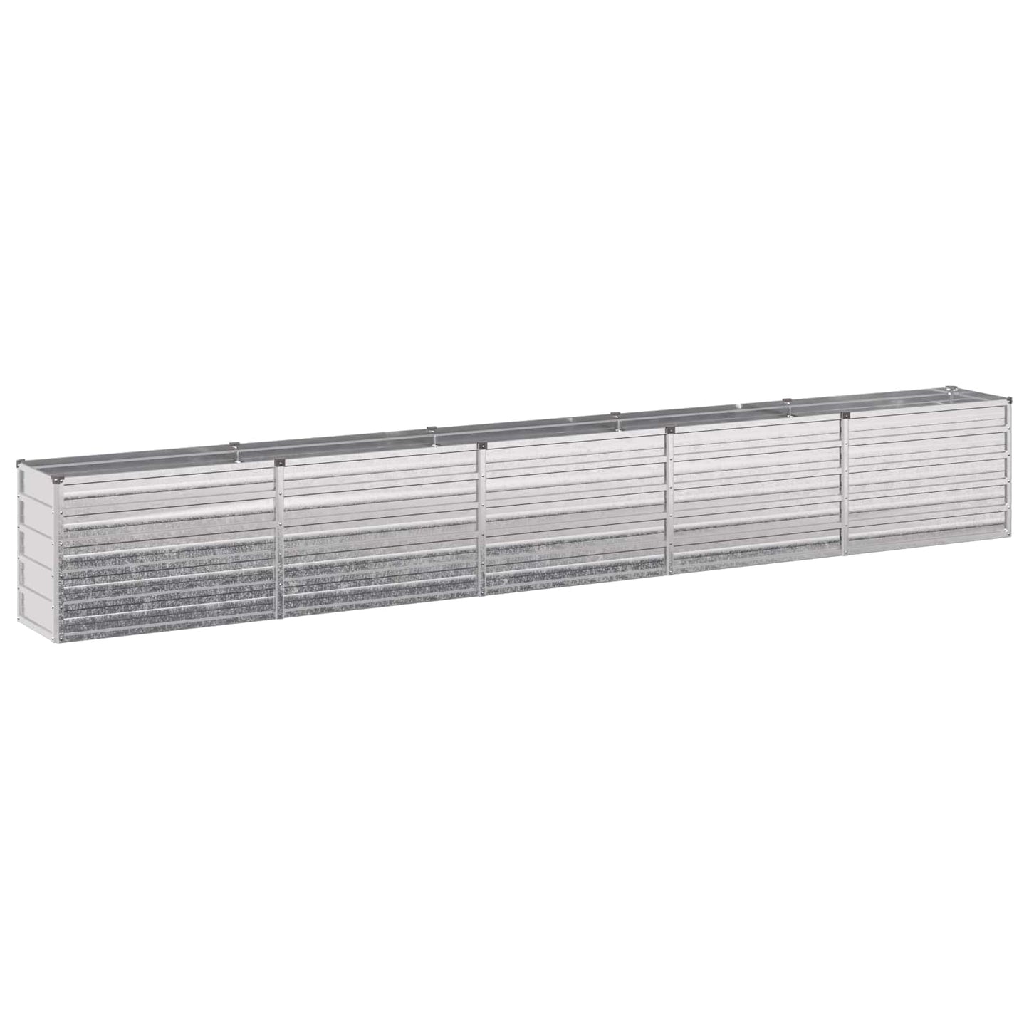 Raised Garden Bed Silver 400 x 40 x 55 cm galvanized