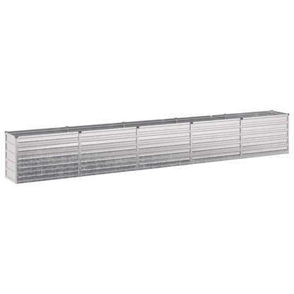 Raised Garden Bed Silver 400 x 40 x 55 cm galvanized