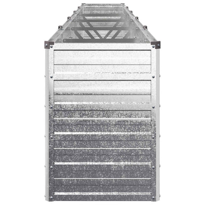 Raised Garden Bed Silver 400 x 40 x 55 cm galvanized