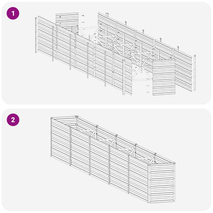 Raised Garden Bed Rusty 400 x 40 x 55 cm corton