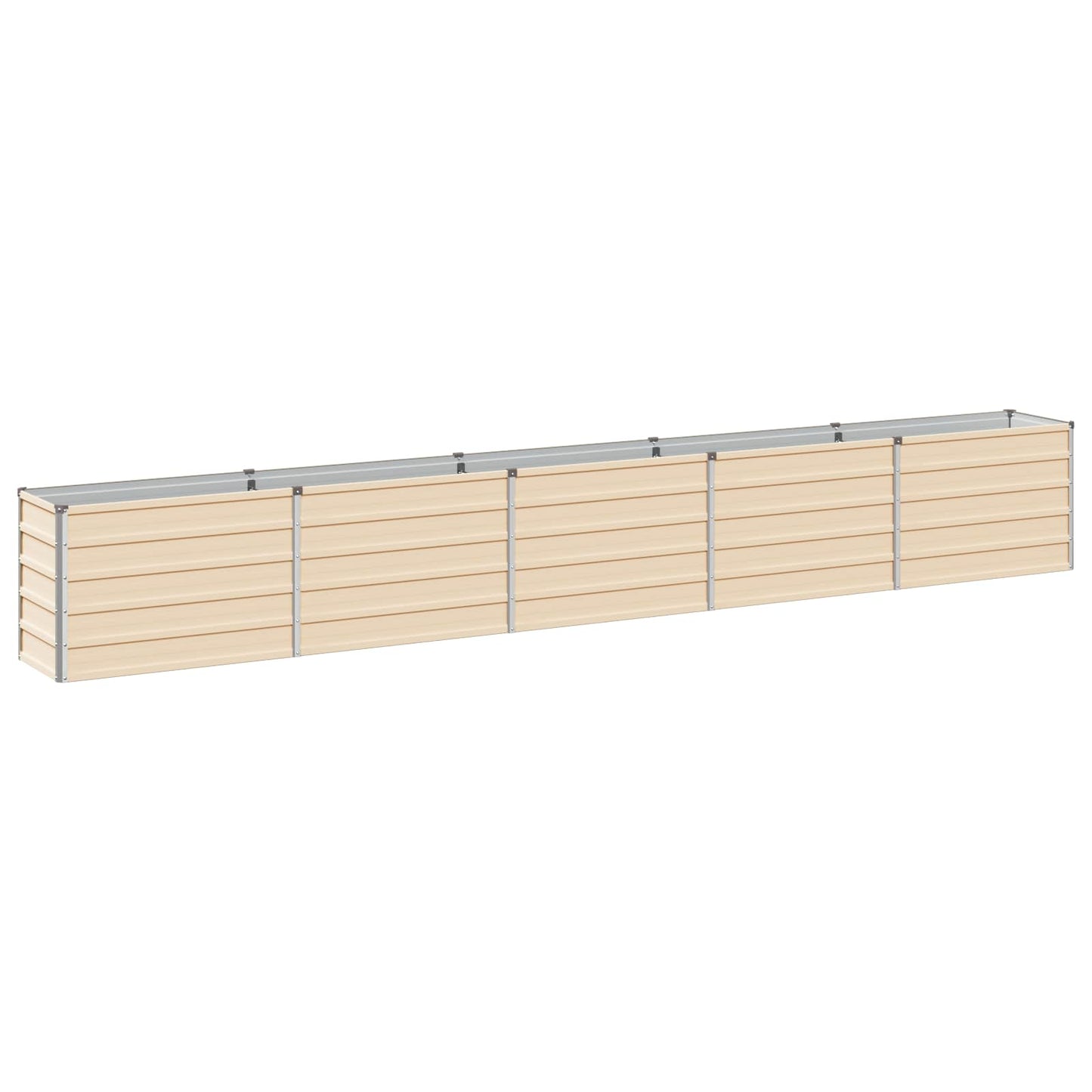 Raised Garden Bed Ivory 400 x 40 x 55 cm cold-rolled steel