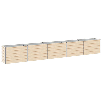 Raised Garden Bed Ivory 400 x 40 x 55 cm cold-rolled steel