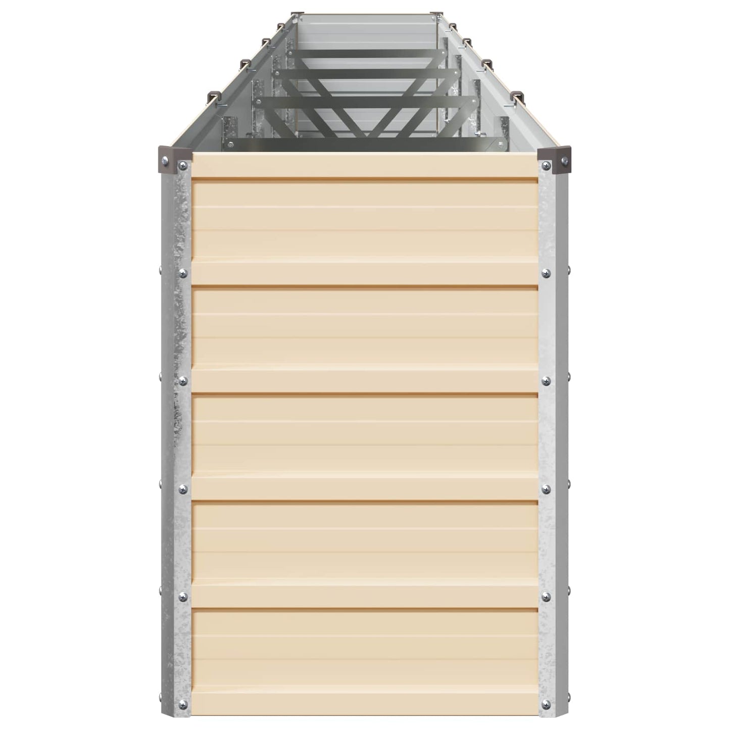 Raised Garden Bed Ivory 400 x 40 x 55 cm cold-rolled steel