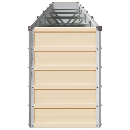 Raised Garden Bed Ivory 400 x 40 x 55 cm cold-rolled steel