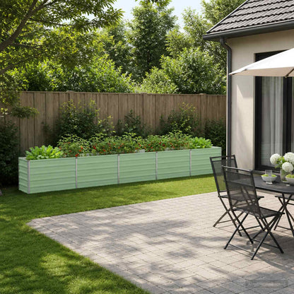 Raised Garden Bed Pastel Green 400 x 40 x 55 cm