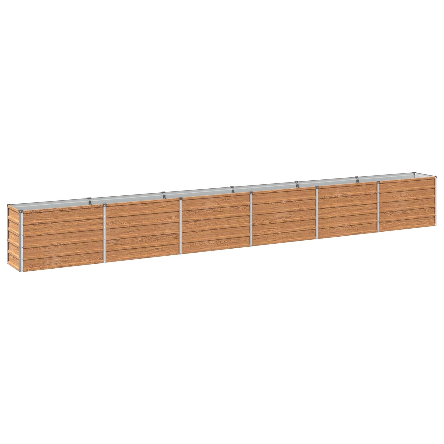 Raised Garden Bed Wood Brown 480 x 40 x 55 cm cold-rolled steel