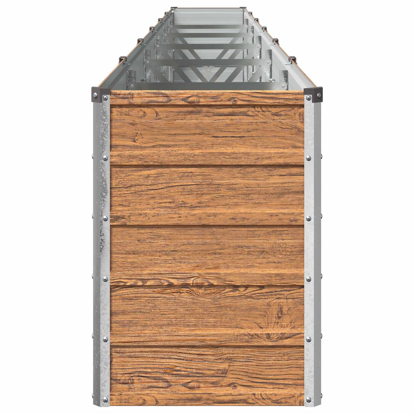 Raised Garden Bed Wood Brown 480 x 40 x 55 cm cold-rolled steel