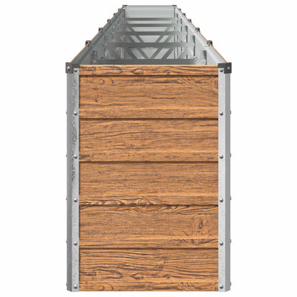 Raised Garden Bed Wood Brown 480 x 40 x 55 cm cold-rolled steel