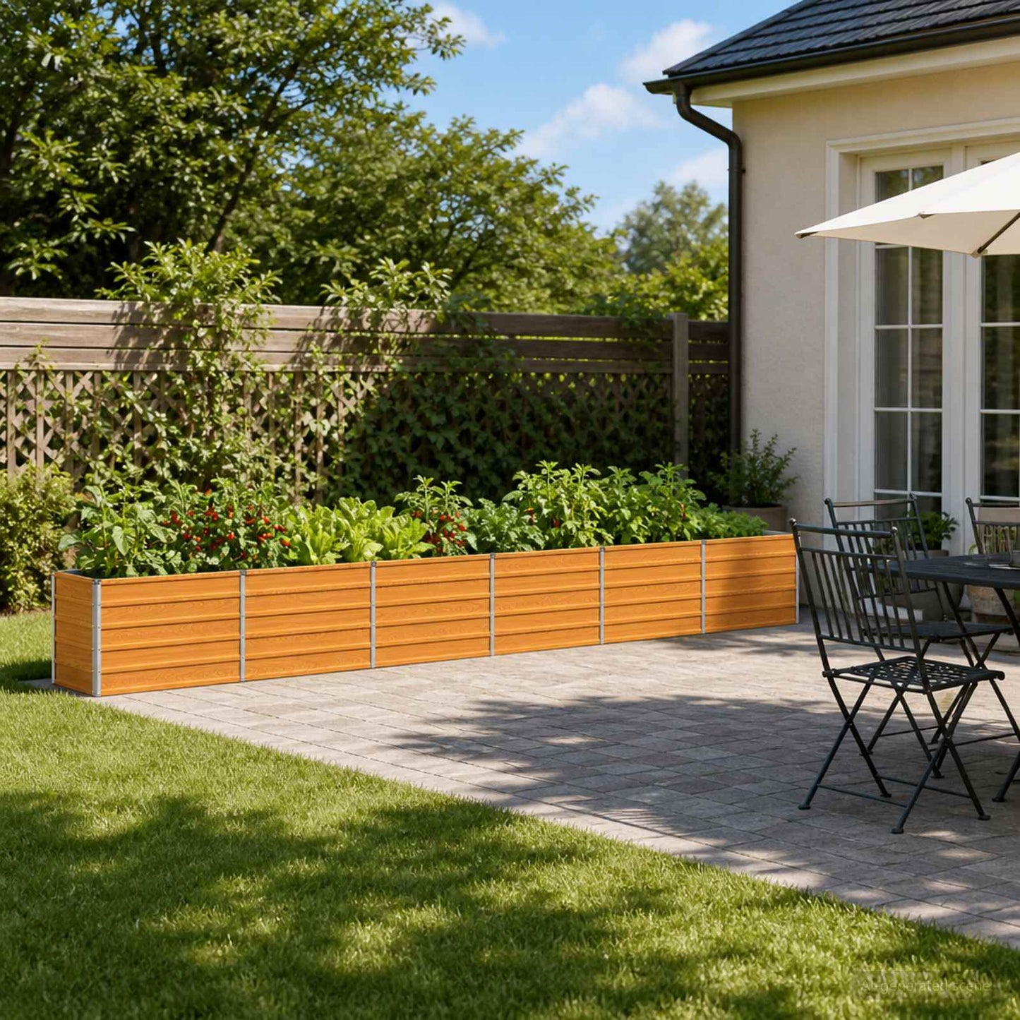 Raised Garden Bed Natural 480 x 40 x 55 cm cold-rolled steel