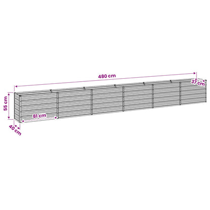 Raised Garden Bed Green 480 x 40 x 55 cm cold-rolled steeel