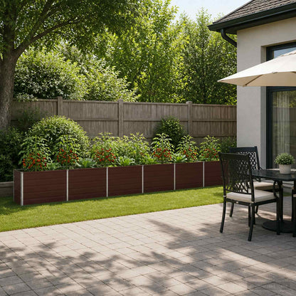 Raised Garden Bed Brown 480 x 40 x 55 cm cold-rolled steel