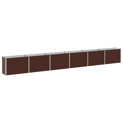 Raised Garden Bed Brown 480 x 40 x 55 cm cold-rolled steel