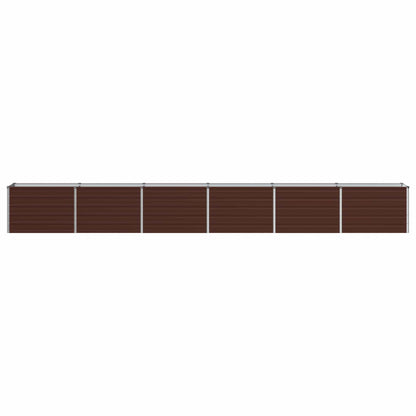 Raised Garden Bed Brown 480 x 40 x 55 cm cold-rolled steel