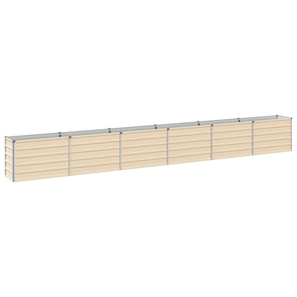 Raised Garden Bed Ivory 480 x 40 x 55 cm cold-rolled steel