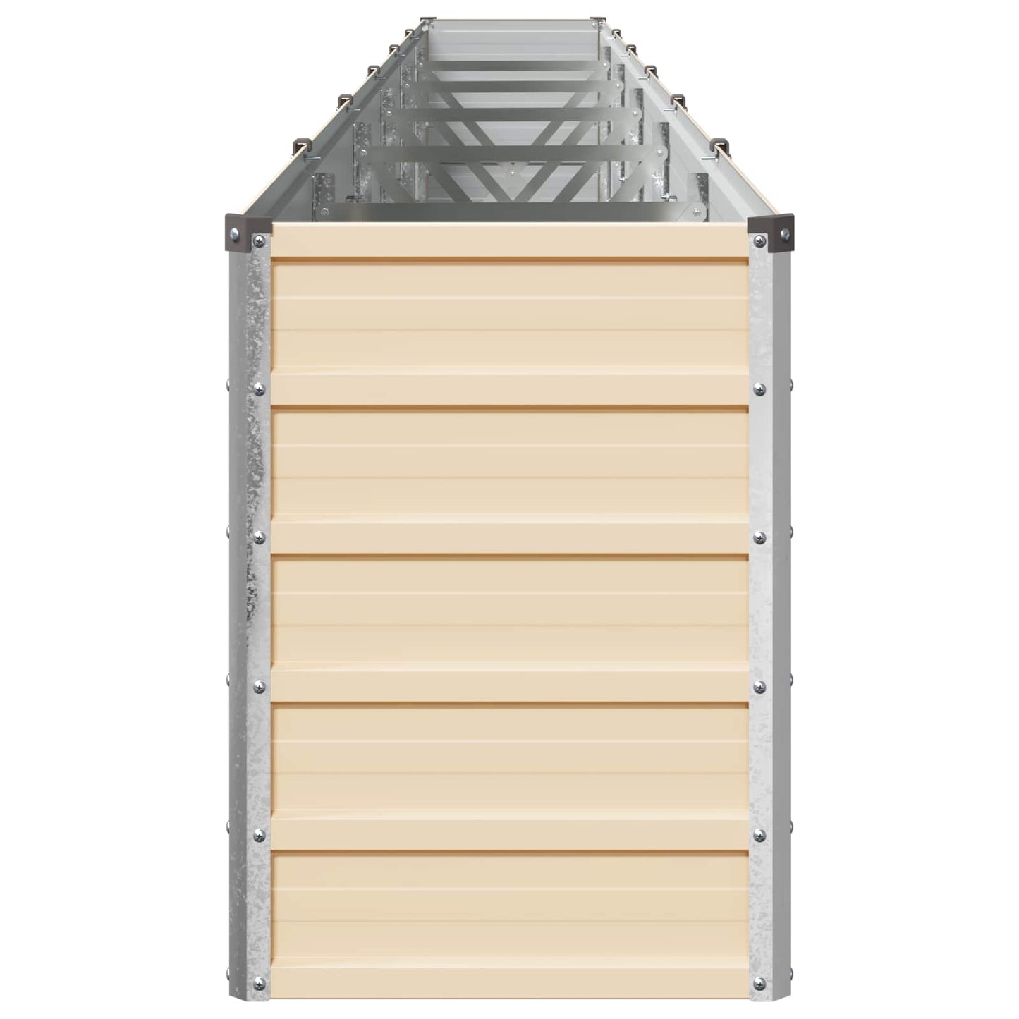 Raised Garden Bed Ivory 480 x 40 x 55 cm cold-rolled steel