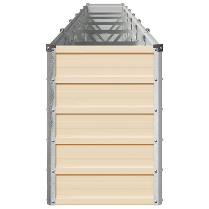 Raised Garden Bed Ivory 480 x 40 x 55 cm cold-rolled steel