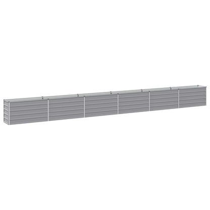 Raised Garden Bed Grey 600 x 40 x 55 cm cold-rolled steel