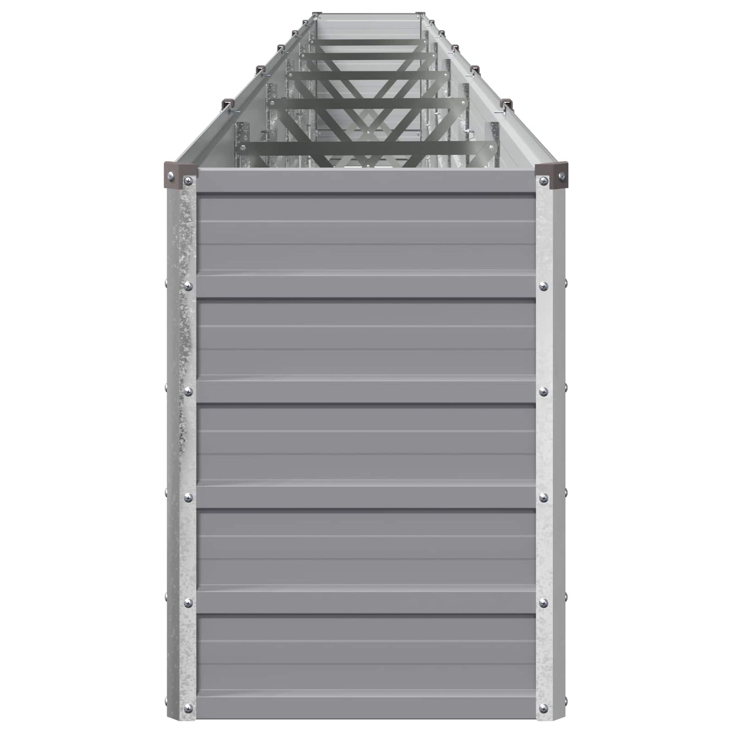 Raised Garden Bed Grey 600 x 40 x 55 cm cold-rolled steel