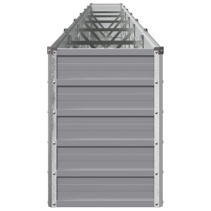 Raised Garden Bed Grey 600 x 40 x 55 cm cold-rolled steel