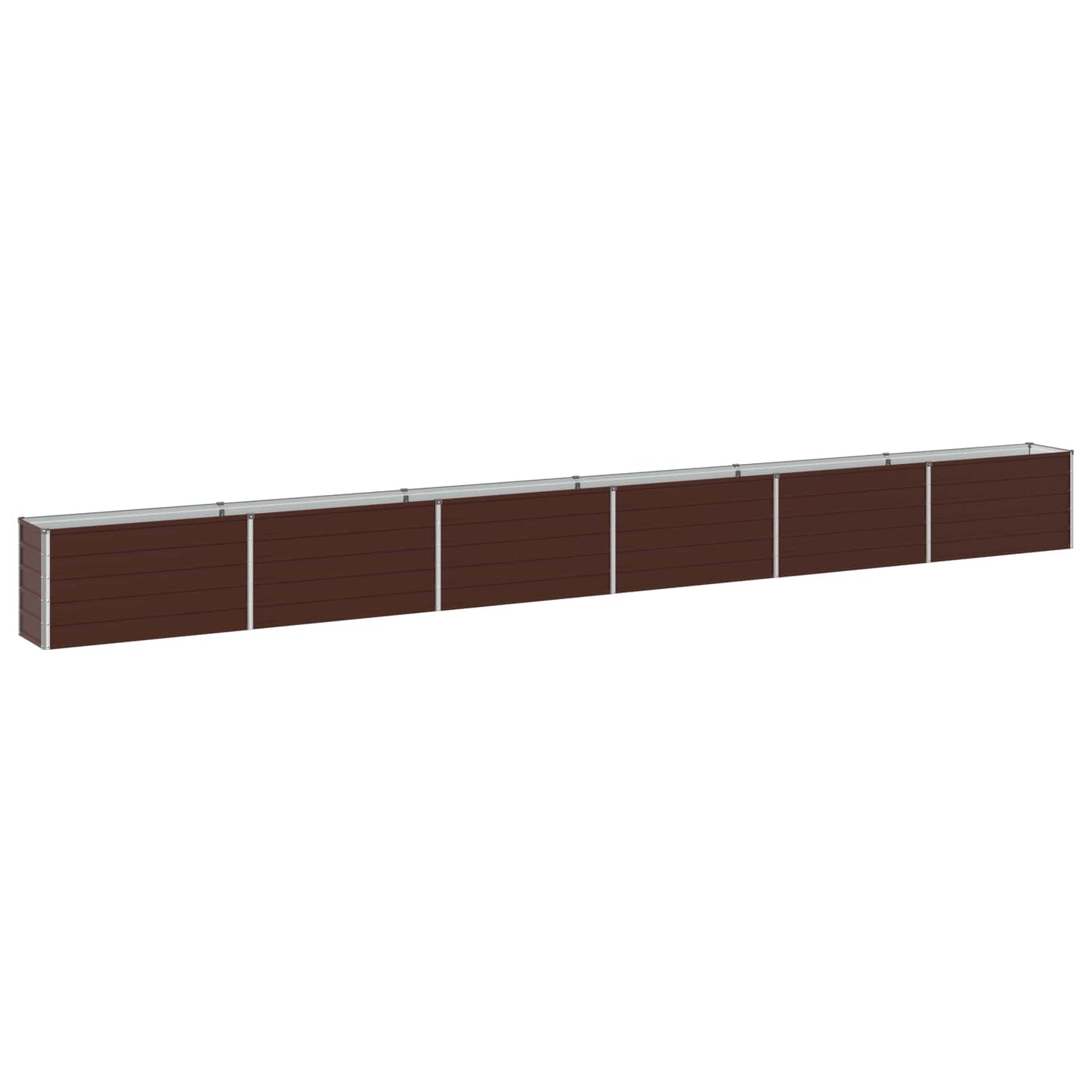 Raised Garden Bed Brown 600 x 40 x 55 cm cold-rolled steel