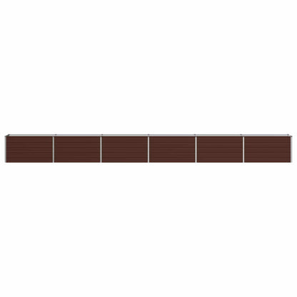 Raised Garden Bed Brown 600 x 40 x 55 cm cold-rolled steel