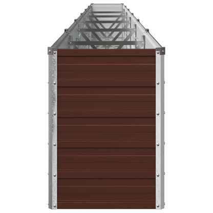 Raised Garden Bed Brown 600 x 40 x 55 cm cold-rolled steel