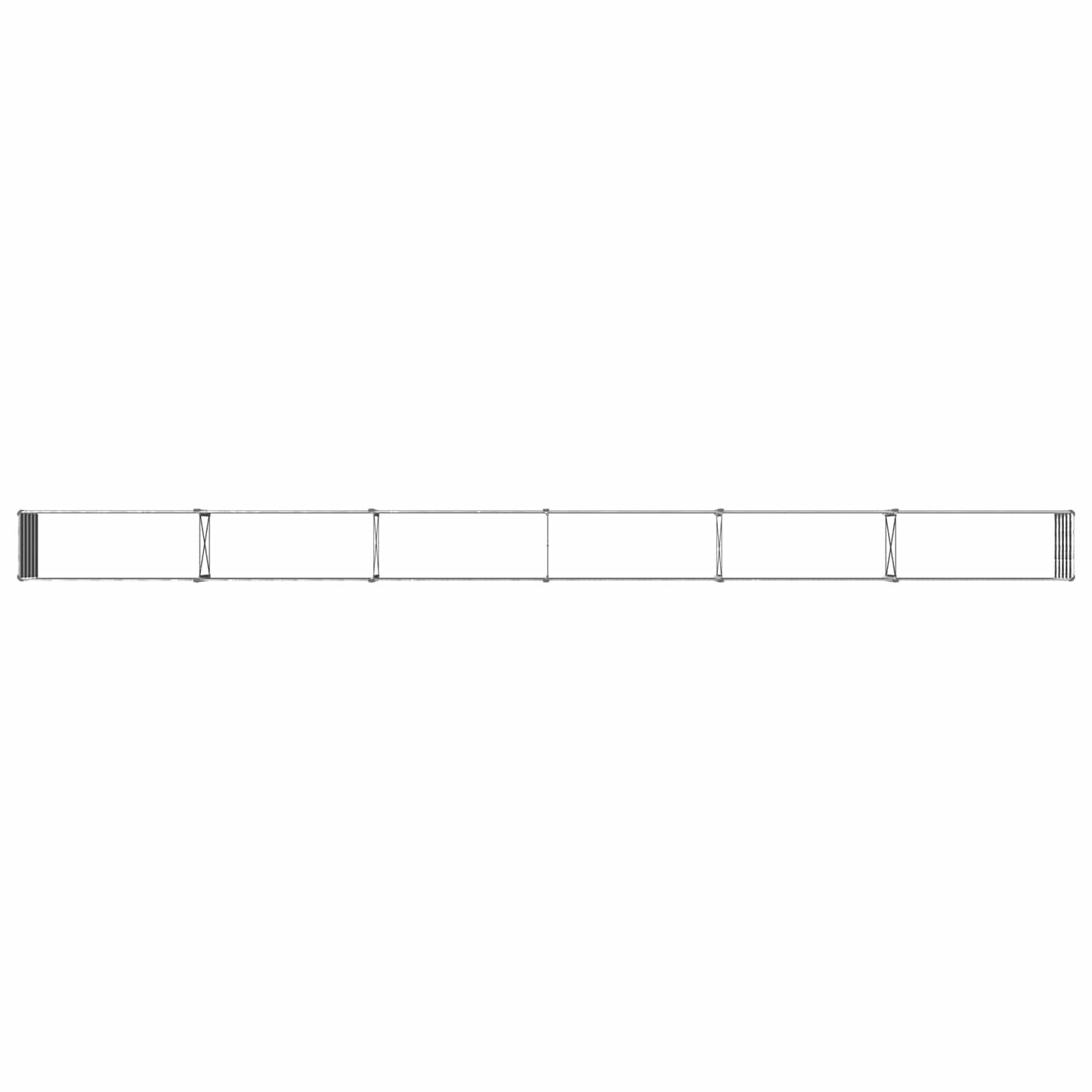 Raised Garden Bed Silver 600 x 40 x 55 cm galvanized