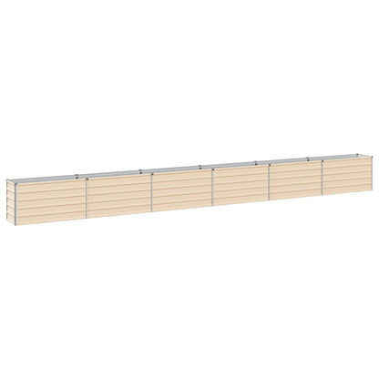 Raised Garden Bed Ivory 600 x 40 x 55 cm cold-rolled steel