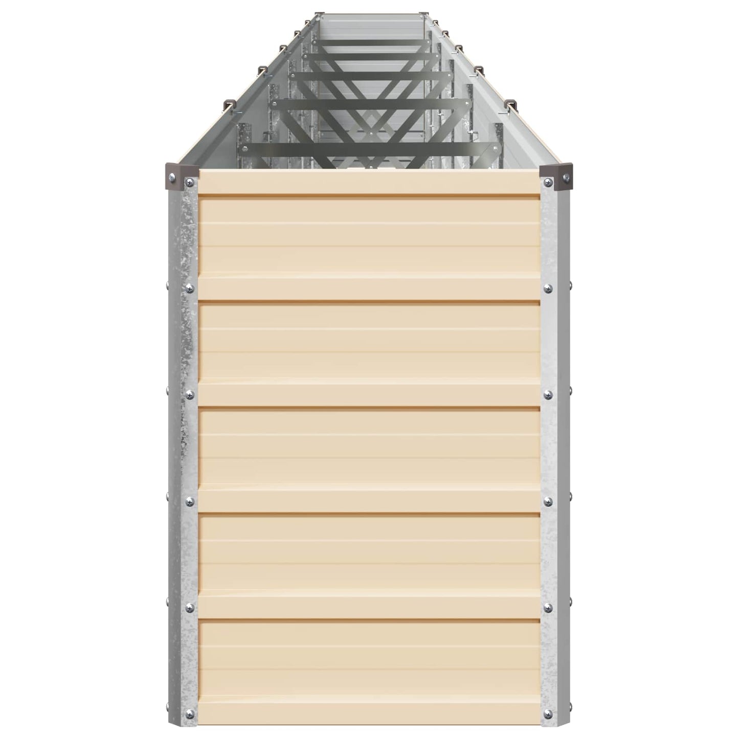 Raised Garden Bed Ivory 600 x 40 x 55 cm cold-rolled steel