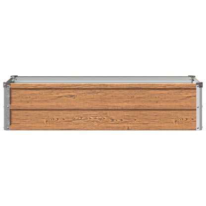 Raised Garden Bed Wood Brown 100 x 40 x 24 cm cold-rolled steel