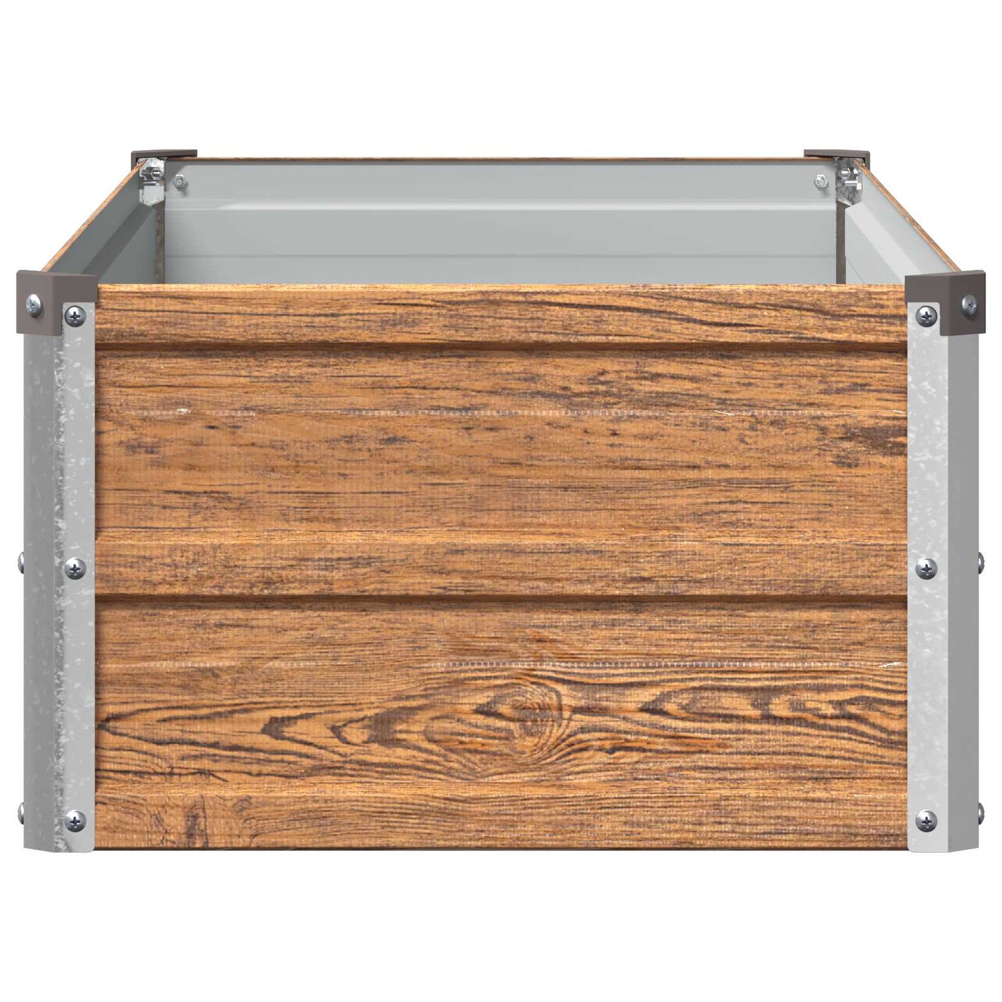Raised Garden Bed Wood Brown 100 x 40 x 24 cm cold-rolled steel